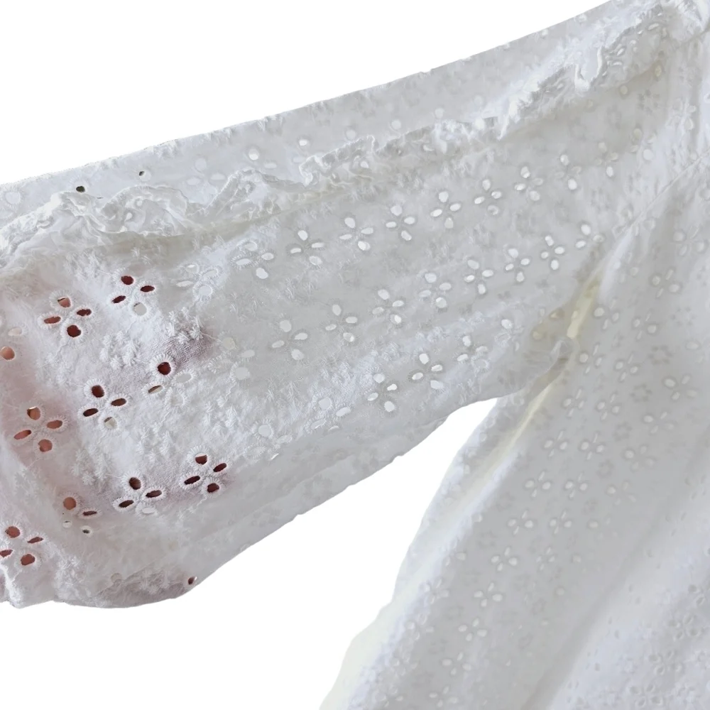 Ann Taylor White Ruffled Eyelet Top - Picture 5 of 10